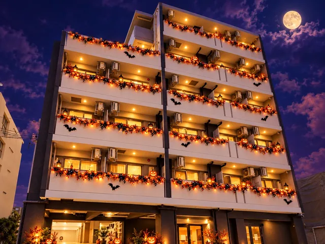 HOTEL KINJO 北谷アメリカンビレッジ 58 外観（ハロウィンイメージ）